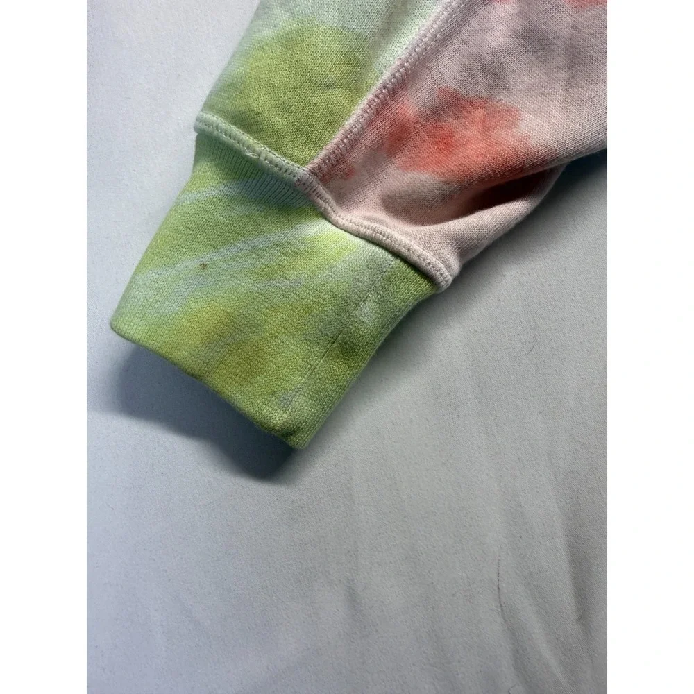 Nike Cropped Hoodie Womens‎ Small Multi Tie Dye Swoosh Logo Cotton Ribbed Trim